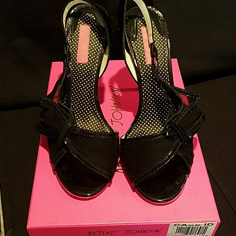 Like New! Betsey Johnson Evening Slingback, Sz 10